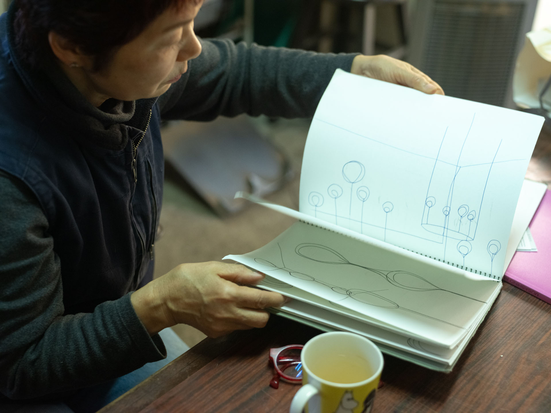 作品のもとになるドローイング